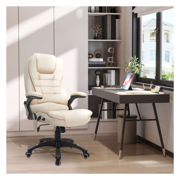 Massagestoel - Zaza Home - 6-punts trilmassage - warmtefunctie - beige