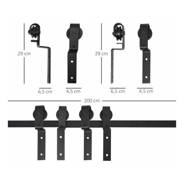 Schuifdeur 90 cm Ares - Schuifdeursysteem, schuifhordeur rail - Sonoma