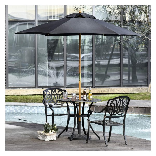 Tuinparasol - Bamboe Bescherming - Zwart