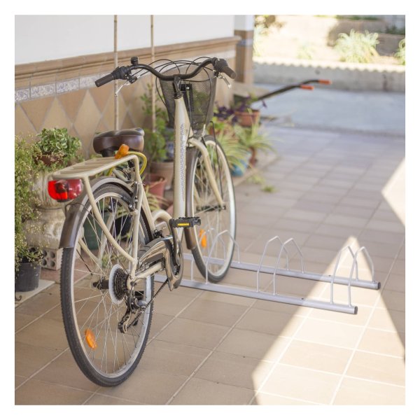 Fietsenrek - Flip-Park - Vloer- en wandmontage - Zilverkleurig