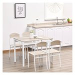 Eetkamerset - Modern Living - 5-delig – Houtlook + Grijs