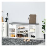 Opbergbank - ComfortHome - Verstelbare planken - Wit