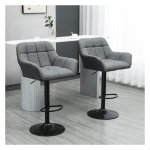 Barstoelen - ModernLiving - Verstelbaar - Grijs