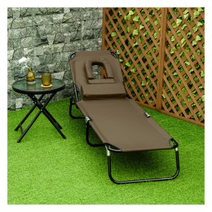 Ligstoel - - Ergonomisch - Verstelbaar - Bruin