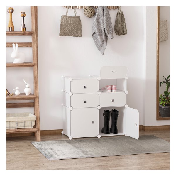 Kast - Stijlvolle - Ruime opbergruimte - Wit