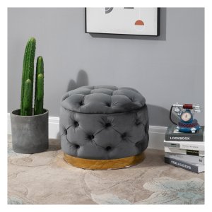 Krukbank - RetroDesign - Gestoffeerd - Antraciet