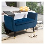 Opbergruimte - Luxe Gestoffeerd - Armleuningen - Blauw