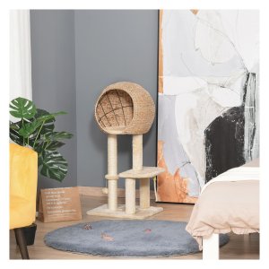 Kattenboom - LuxeKrabpaal - Kattengrot - Pluche - Beige