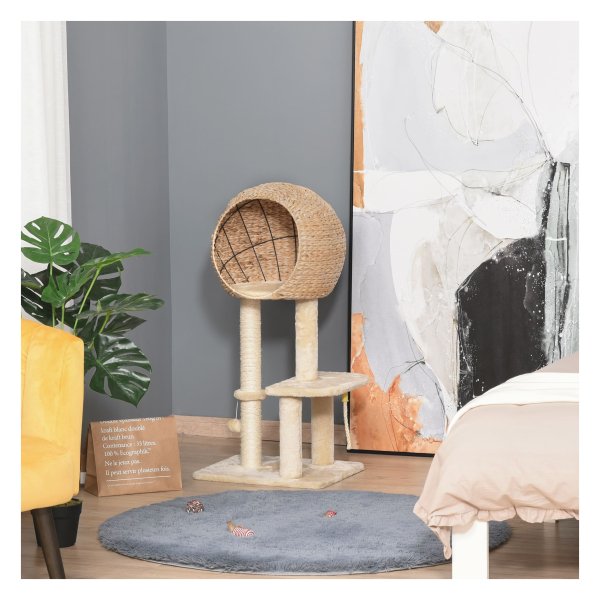 Kattenboom - LuxeKrabpaal - Kattengrot - Pluche - Beige