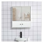 Badkamermeubel - LuxeDesign - Spiegel & Glazen deuren - Wit