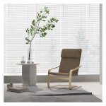 Fauteuil - Comfortabele schommelstoel - Linnen uitstraling - Bruin