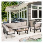 Tuinmeubel - Luxe Comfort - Aluminium Frame - Crème Wit