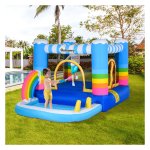 Springkasteel - Met Waterglijbaan - Voor 3 kinderen - Kleurrijk