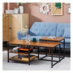 Salontafel - StalenFrame - IndustriëleStijl - Zwart