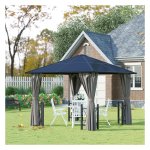 Tuinpaviljoen - Zijpanelen - Aluminium - Zwart