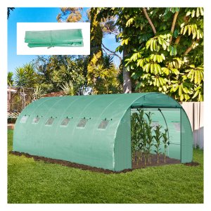 Tuintunnelfolie - Polyethyleen - 12 ramen - Transparant