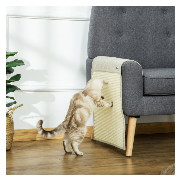 Krabmat - Luxe Krabbescherming - Sisal - Kattenkrabmat - Beige/Grijs