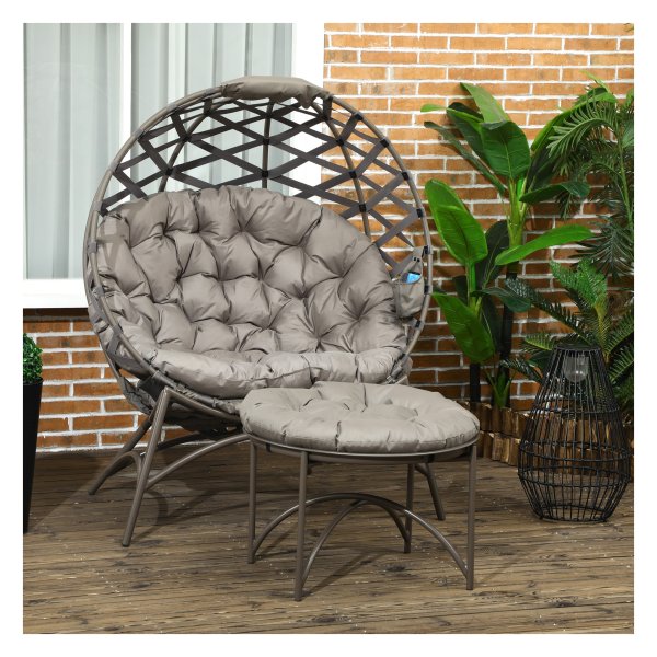 Tuinstoelenset - Luxe Comfort - Opvouwbaar en inclusief bijzettafel - Grijs