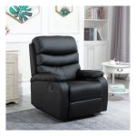 Ligstoel - Zaza Home - Verstelbare rugleuning - Relaxfauteuil - zwart