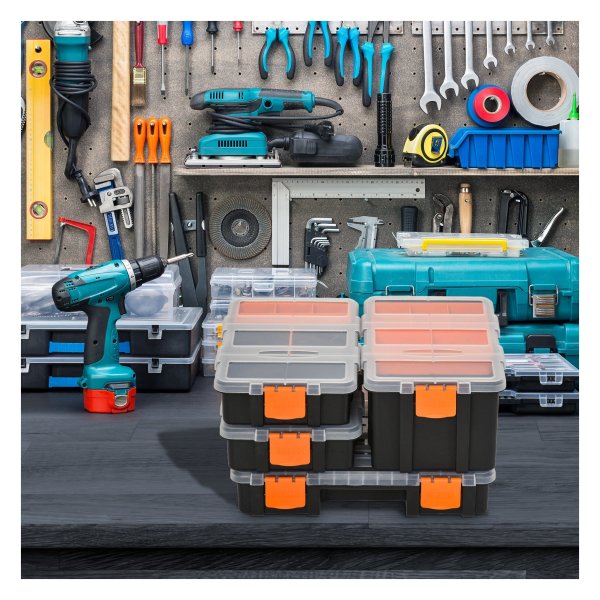Opbergdozen - Multifunctioneel - Plastic - Oranje & zwart