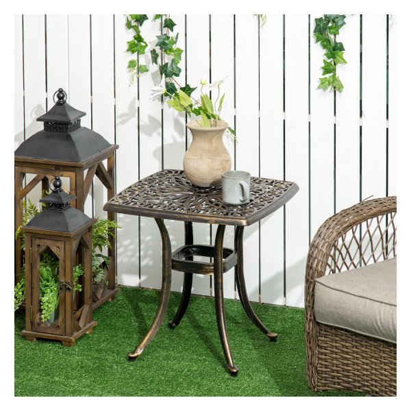 Tuinsalontafel - Tuinmeubelen - Overkoepeld gat - Brons