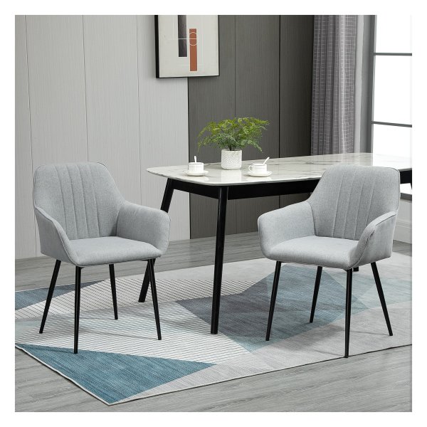 Eetstoelen - Comfort Collection - ademende bekleding - licht grijs
