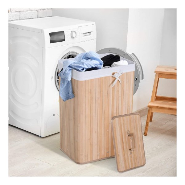 Bamboewasmand - EcoHome - Opvouwbaar - Natuurlijke kleur