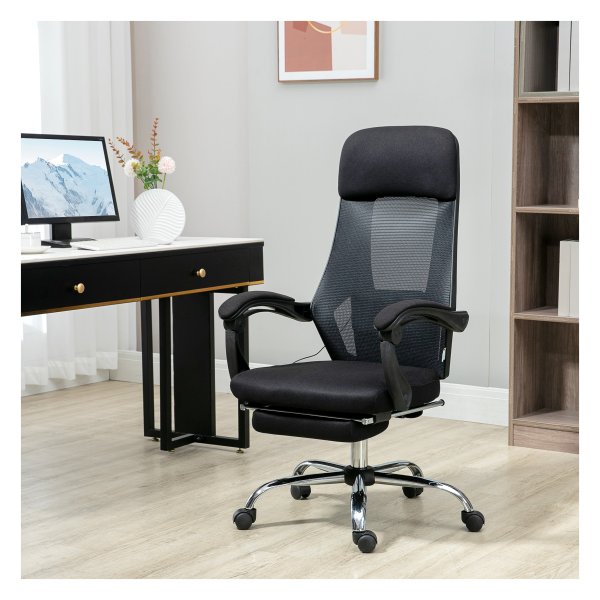 Massagestoel - RelaxXperience - Trillingsmassage - Voetsteun - Zwart