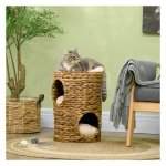 Kattentoren - HappyCat - Zacht kussen - 2 verdiepingen - lichtbruin