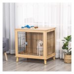 Hondenkooi - Houten transportbox - Modern design - Natuurlijk materiaal - Bruin