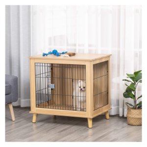 Hondenkooi - Houten transportbox - Modern design - Natuurlijk materiaal - Bruin