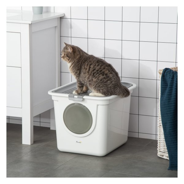 Kattenbak - DeLuxePets - Deksel - Schep - Grijs