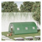 Polytunnel - Ruime 4,5 x 3 m - 6 raamopeningen - Vorstbescherming - Donkergroen