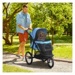 Hondenbuggy - Luxe Pets - Opvouwbaar - Zonbescherming - Blauw
