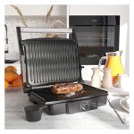 Elektrische Contact Grill 2000W - Krachtige grill met instelbare thermostaat - Zwart
