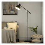 Vloerlamp – Flexibel design - Verstelbare zwenkarm - Zwart