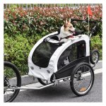 Hondentrailer - Zaza Home - Jogger Fietskar - Wit/Zwart
