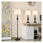 Lampenset - Vintage Home - Tafel- en vloerlamp - Zwart/wit