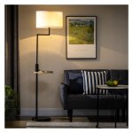 Vloerlamp - Modern - Met USB-aansluiting - Crème
