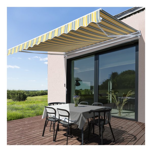 Zonnescherm – Awning Joint Arm - Handmatig bedienbaar – Geel