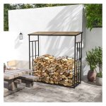 Brandhoutrek - Stijlvolle opslag - Voor tuin en balkon - Zwart