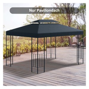 Tuinpaviljoen - Vervangend dak - Polyester - Kolengrijs