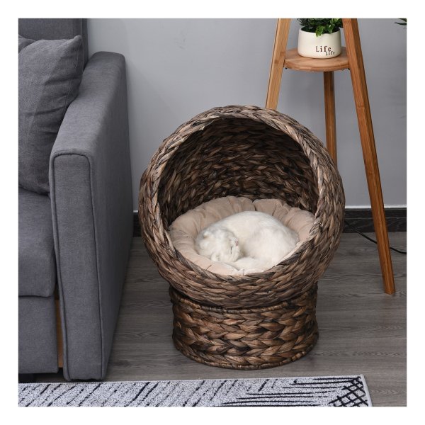 Kattenmandje – Rieten Land - Waterhyacint - Donkerbruin