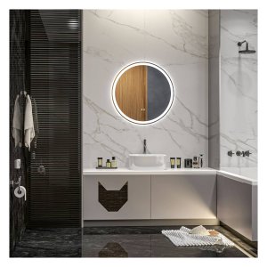 Verlichtingsspiegel - LuxLight - LED-verlichting - Aanraakfunctie - Zwart