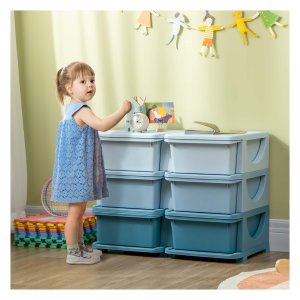 Speelgoedkist - KidKraft - Speelgoedorganizer – Kindermeubel - Blauw
