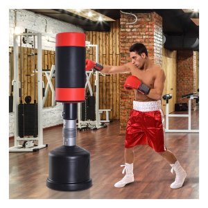 Bokszak - Poppen Box - Verstelbaar - Training - Zwart+Rood