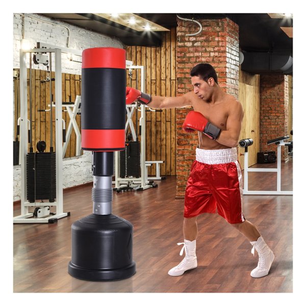 Bokszak - Poppen Box - Verstelbaar - Training - Zwart+Rood