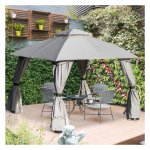 Feesttent - Allseasons - Zijwanden - Dubbel dak - Muntgroen