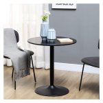 Eettafel - ModernLife - Stalen poot - Antislip - Zwart