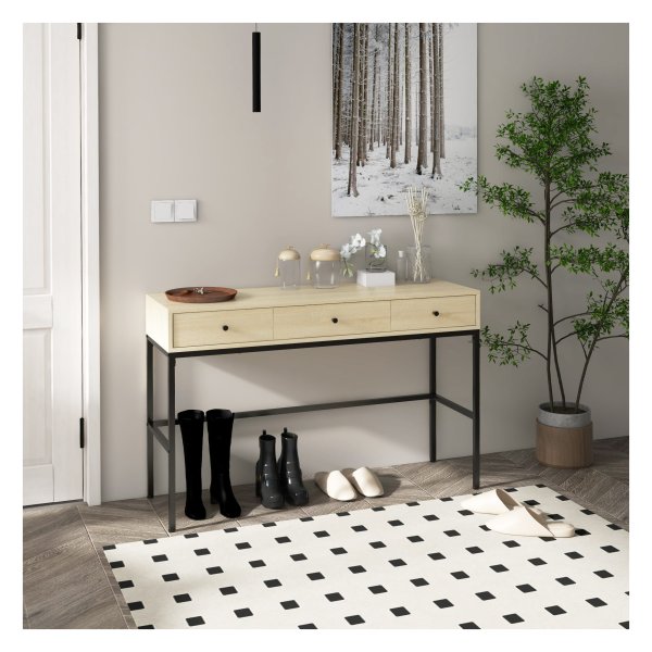 Bijzettafel - Troostende tafel - Met lade - Modern - Zwart